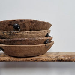 Wooden Indian Bowl - Natural