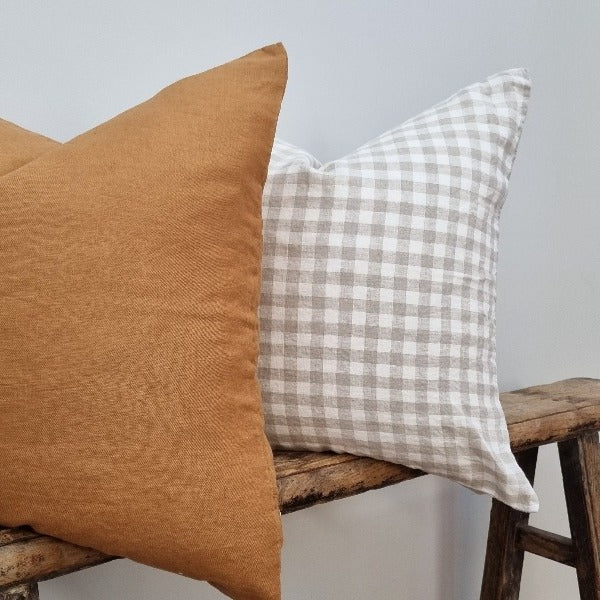 Linen Cushion - Cookie Check
