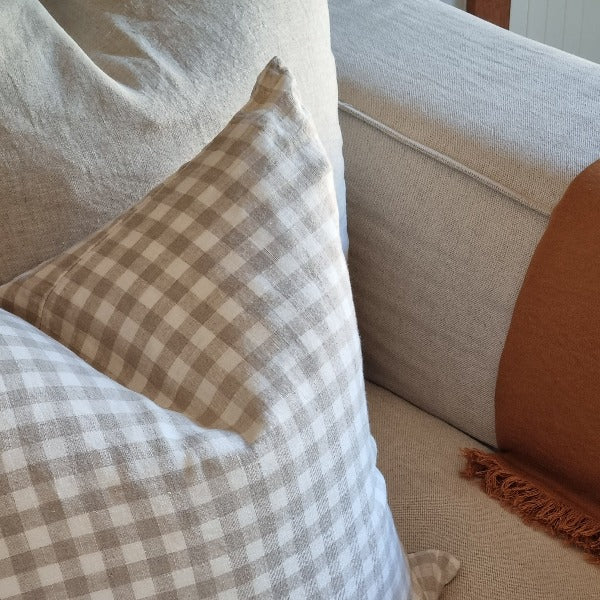 Linen Cushion - Cookie Check