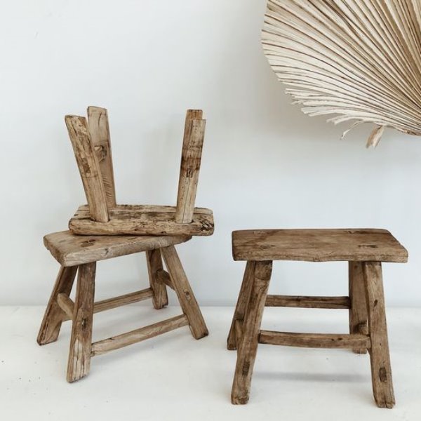 Elm Workers Stool - (Small)