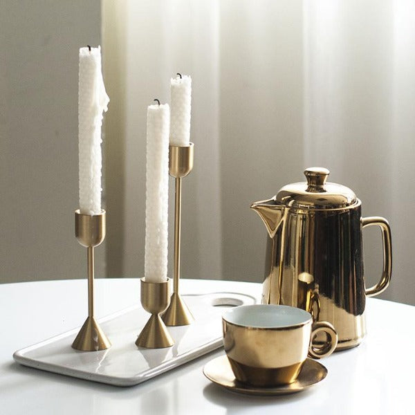 Zehra Brass Candle Stand - Small